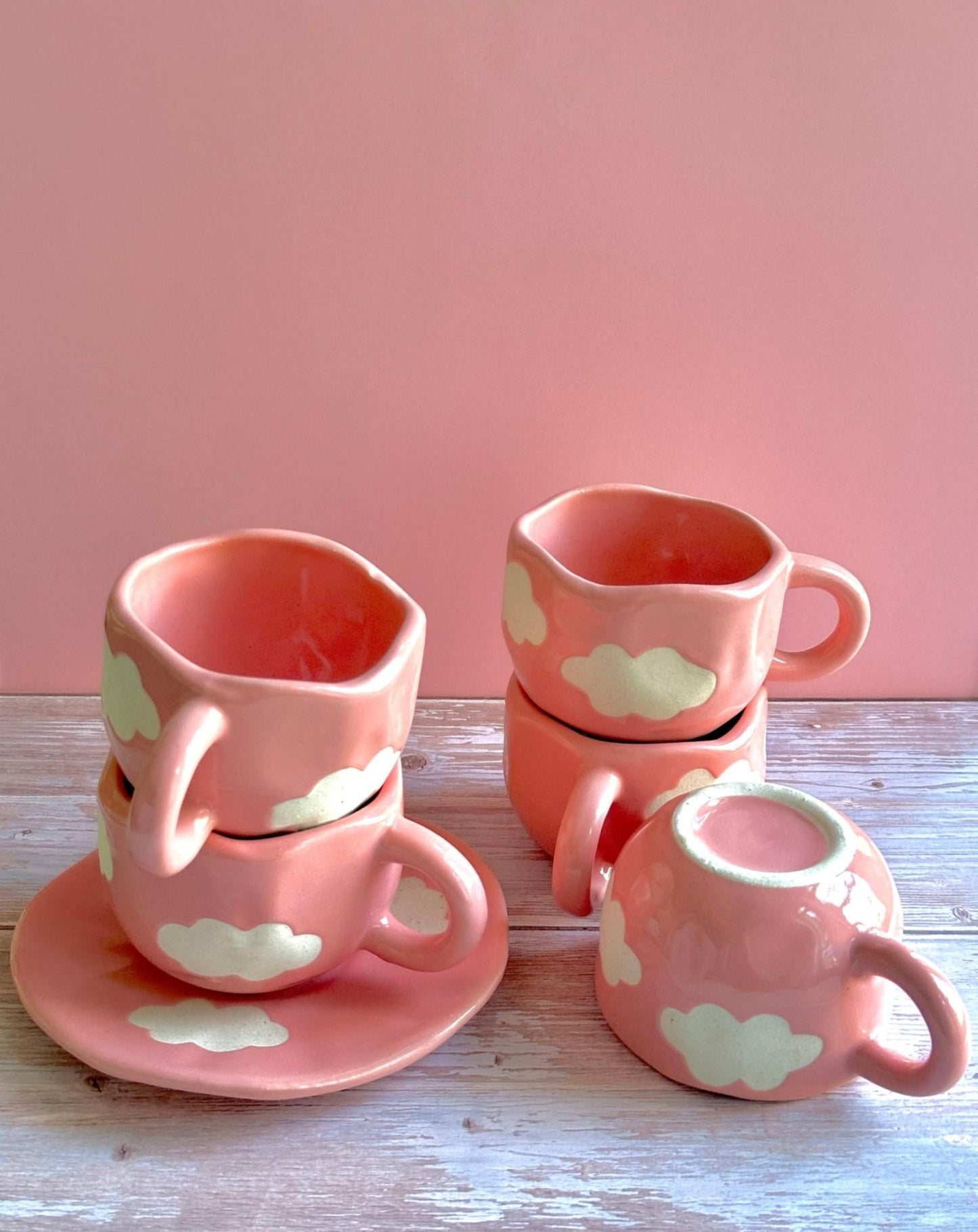 Cloud cups and saucer