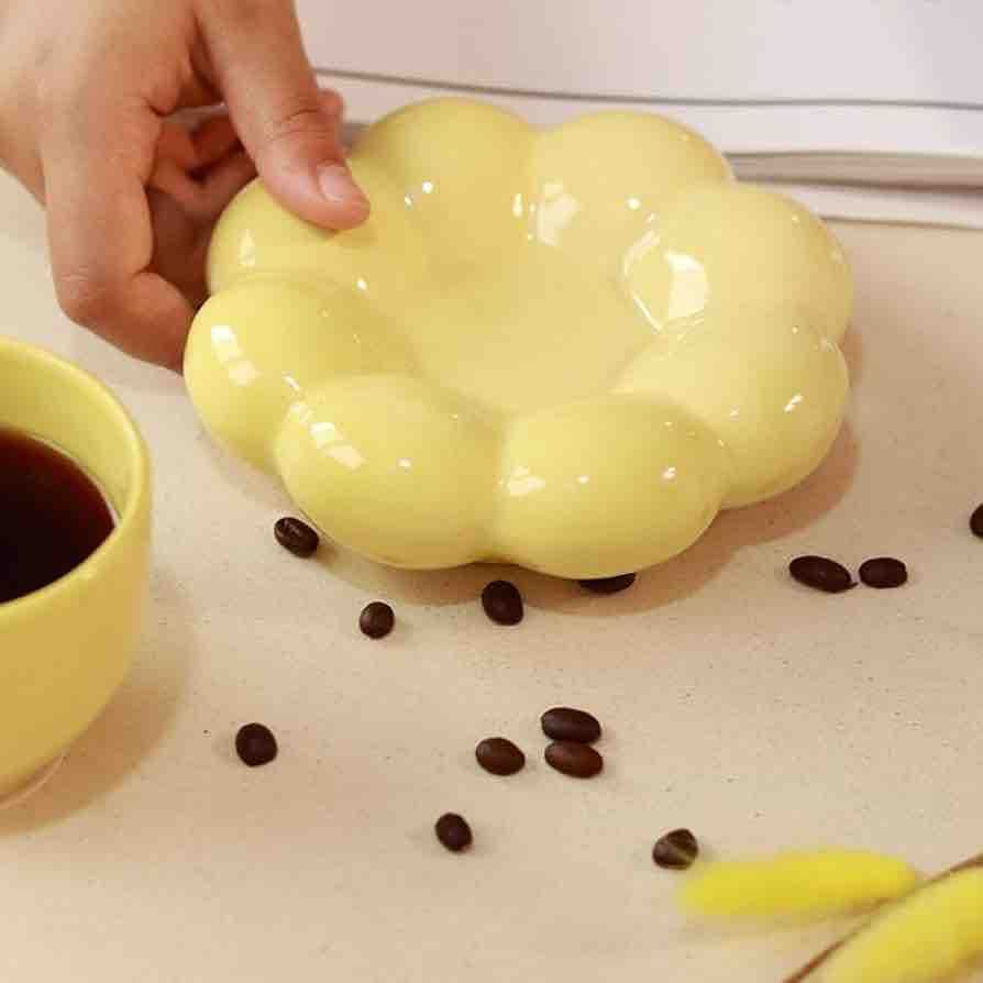 Sunflower cup and saucer set