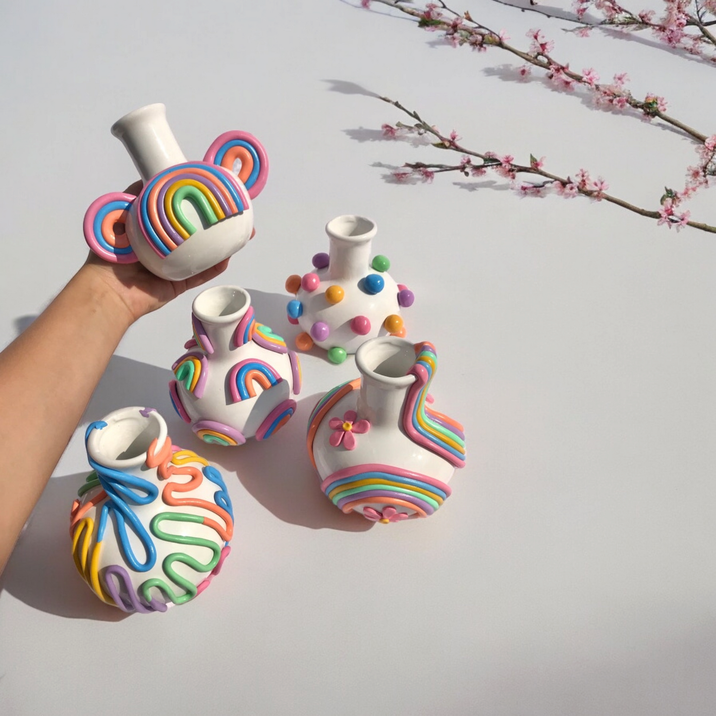 Cute Rainbow Bottle Vase