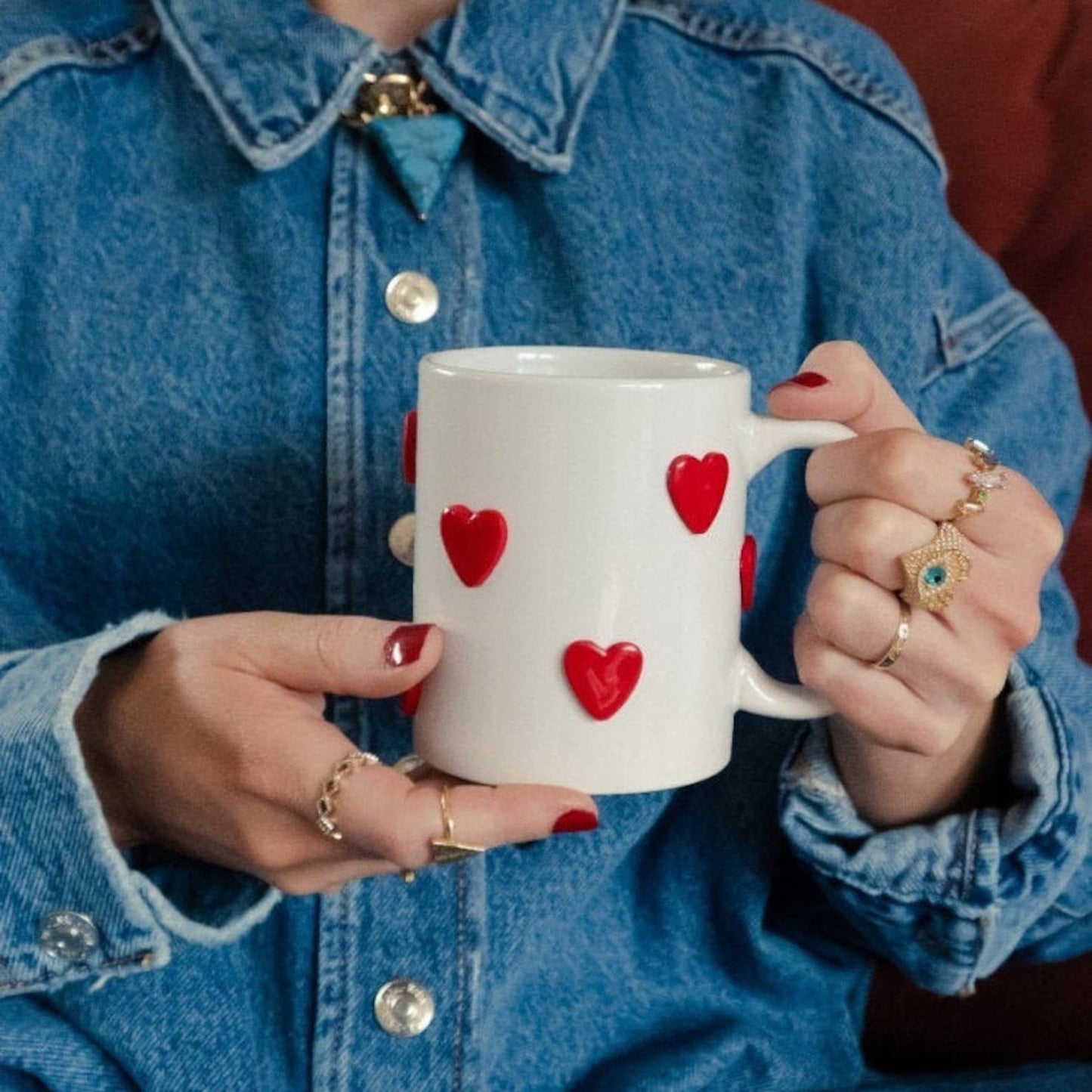 Red Heart Mug