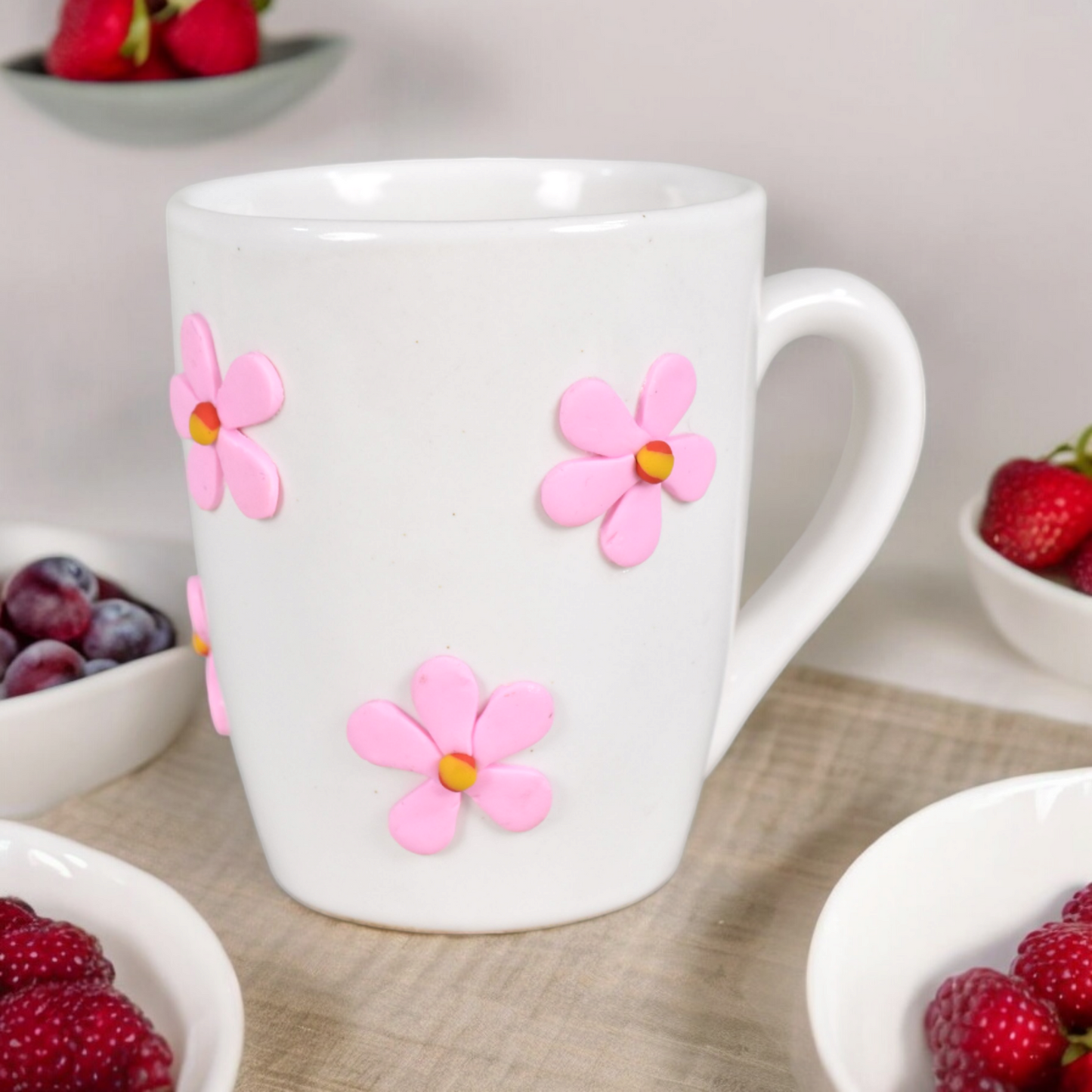 Pink Flower Mug