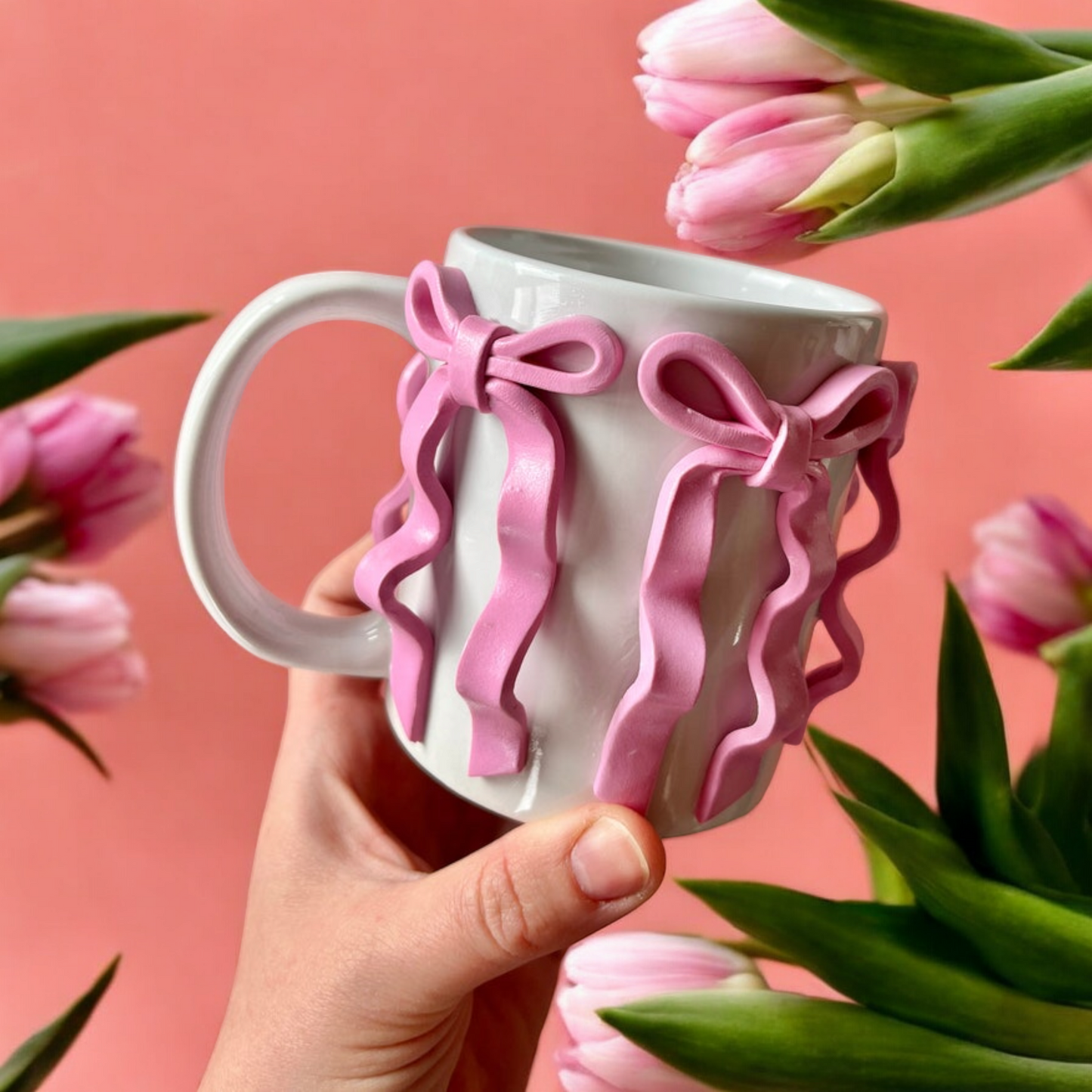 Elegant Bow Ceramic Mug