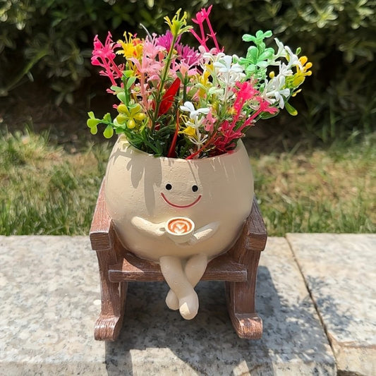Cute chair plant pot