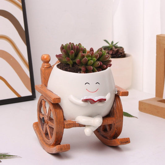Cute chair plant pot