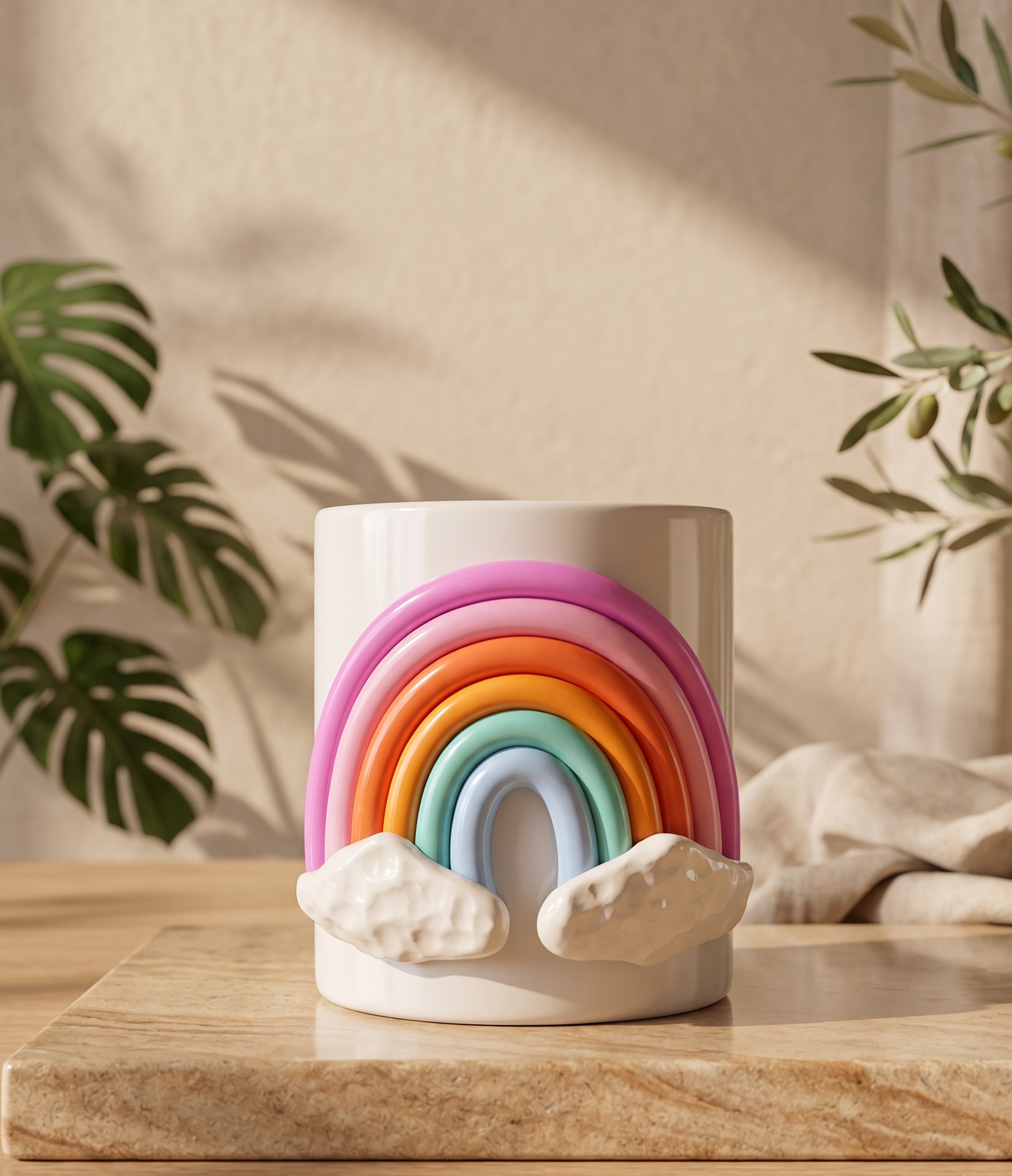 Handmade Rainbow Planter