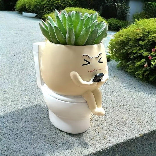 Funny Toilet plant pot
