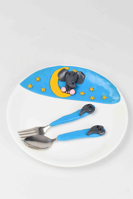 Elephant Plate and spoon