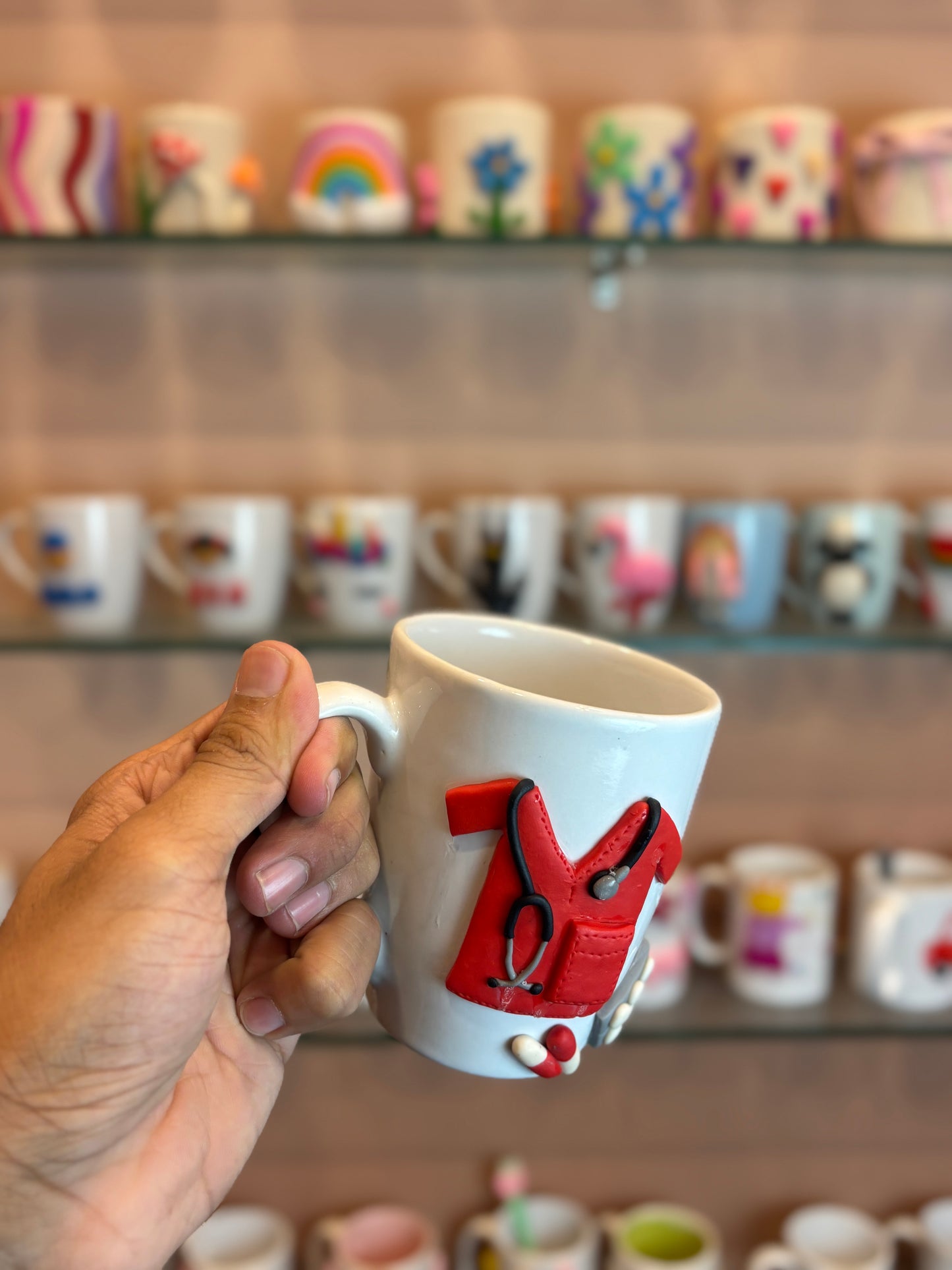 Handmade 3D Ceramic Doctor Mug – A Perfect Gift for Healthcare Heroes