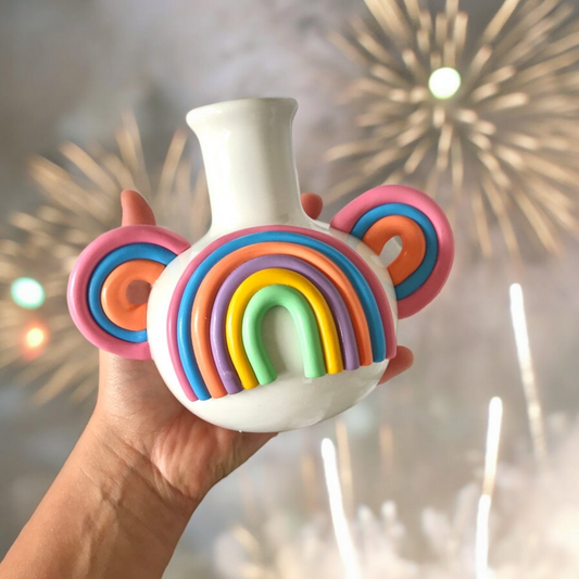 Cute Rainbow Bottle Vase