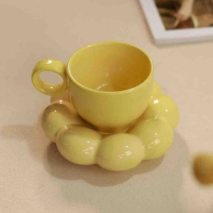 Sunflower cup and saucer set