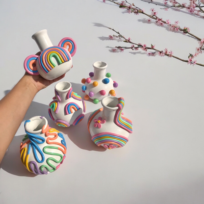Cute Rainbow Bottle Vase