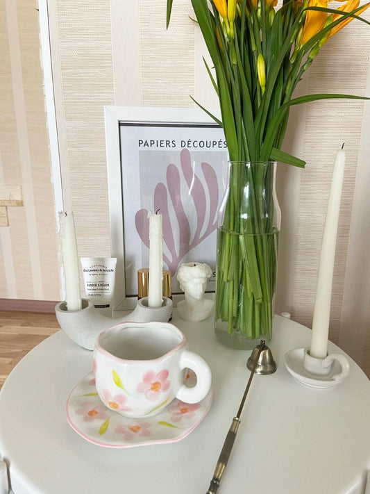 Handpainted mug & saucer