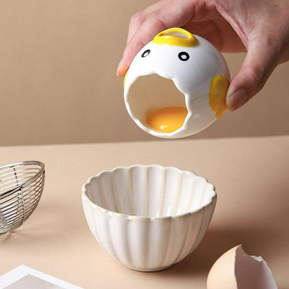 Chicken Design Mini Egg White And Yolk Separator Practical And Simple Ceramic Egg Separator