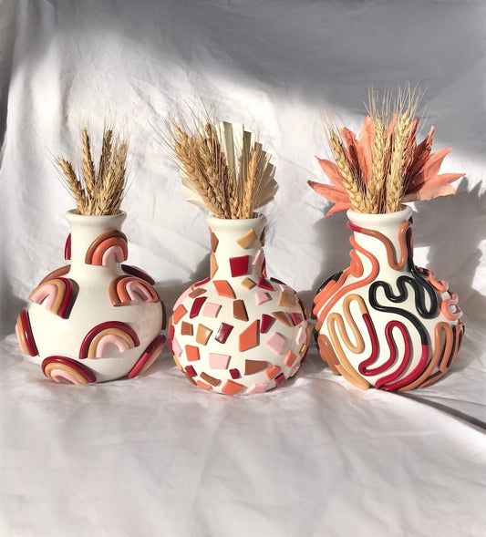 Handmade Bottle Vase set of 3