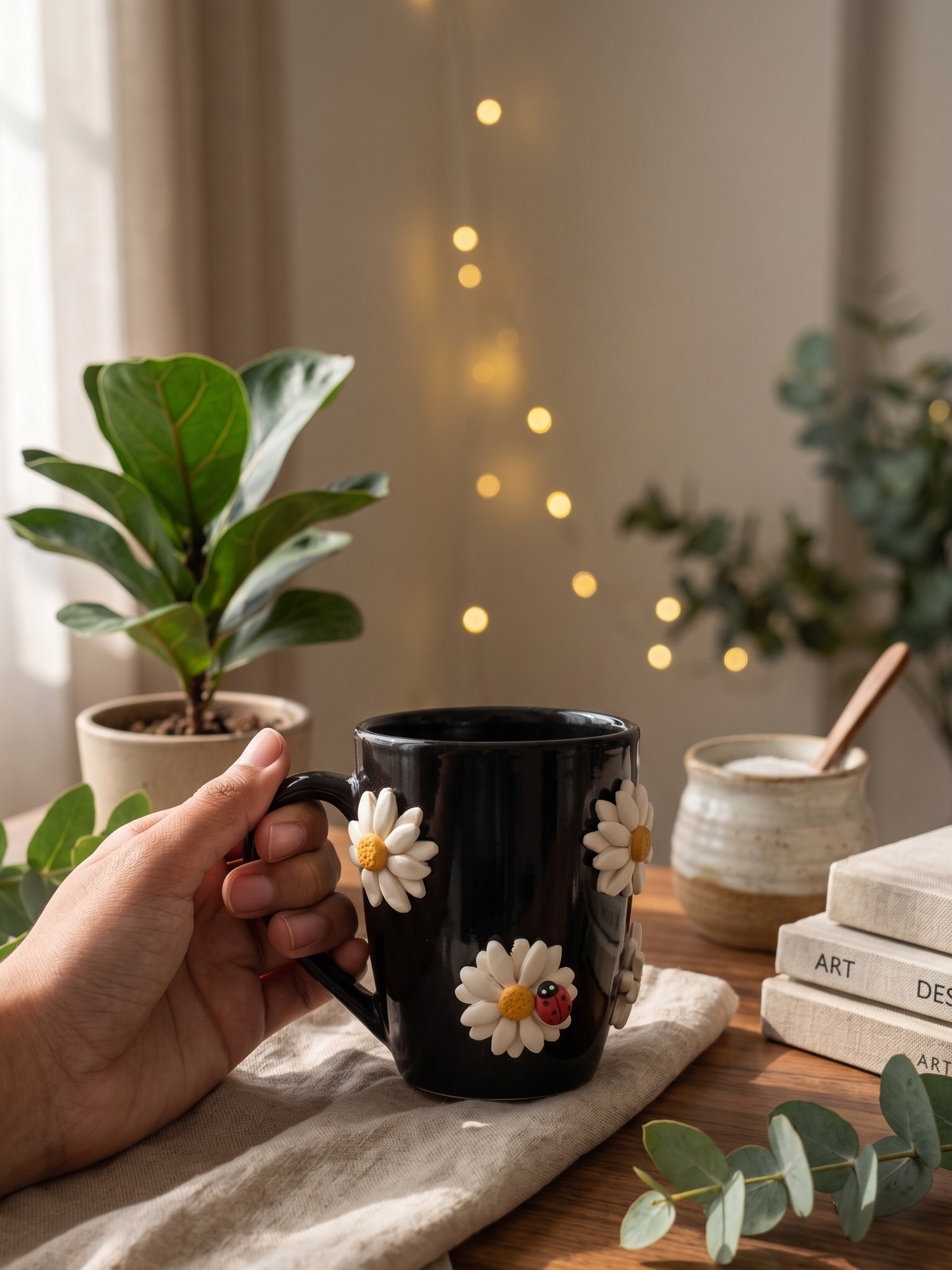 Daisy Bug Handmade Daisy Ceramic Mug