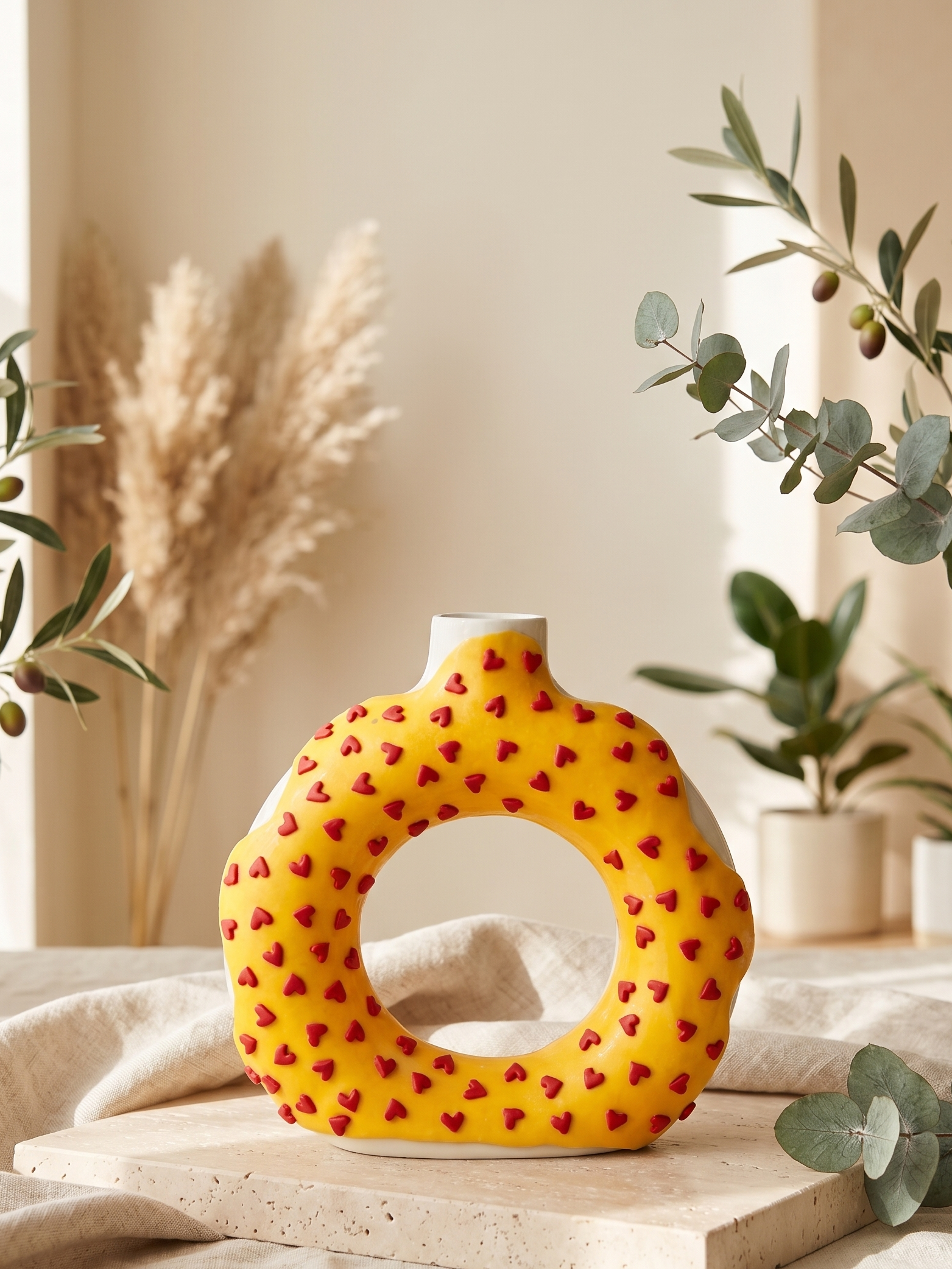 Sunflower Loop Handmade Ceramic Vase

